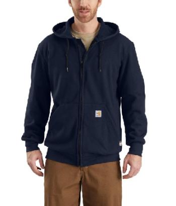 Carhartt 102908 Flame Resistant Rain Defender Zip-Front Heavyweight Hooded Sweatshirt