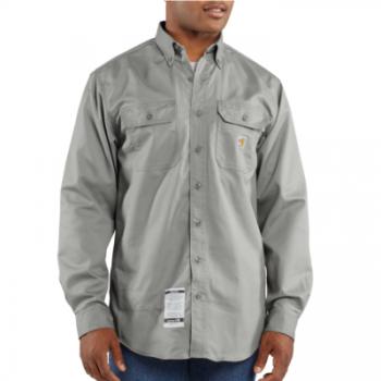 Carhartt FRS160GRY Flame Resistant Twill Button Shirt