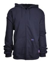 Lapco SWHFR14ZNY Flame Resistant Full-Zip Hooded Sweatshirt