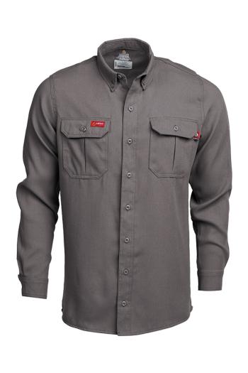Lapco FR Modern Gray Long Sleeve Uniform Shirt 5oz Tecasafe