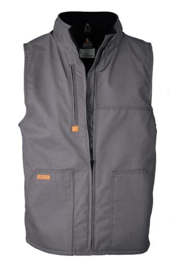 Lapco VFRWS9GY Fleece Lined Vests With Windshield Technology