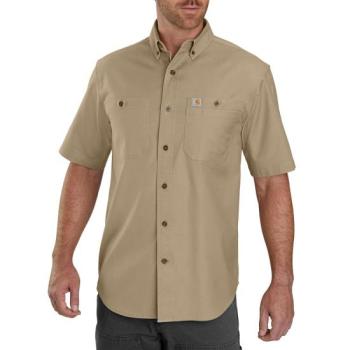 Carhartt 103555 Dark Khaki Rugged Flex Relaxed Fit Mid Weight Canvass Short-Sleeve T-Shirt