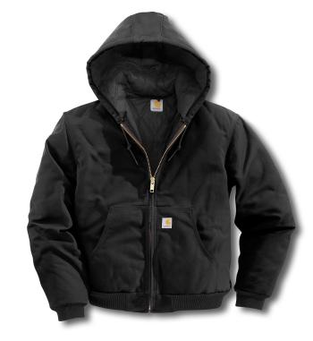 Carhartt J140BLK Duck Active Jac - Quilted Flannel Lined